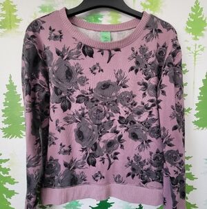 Honeydew Floral Pullover Sweater.